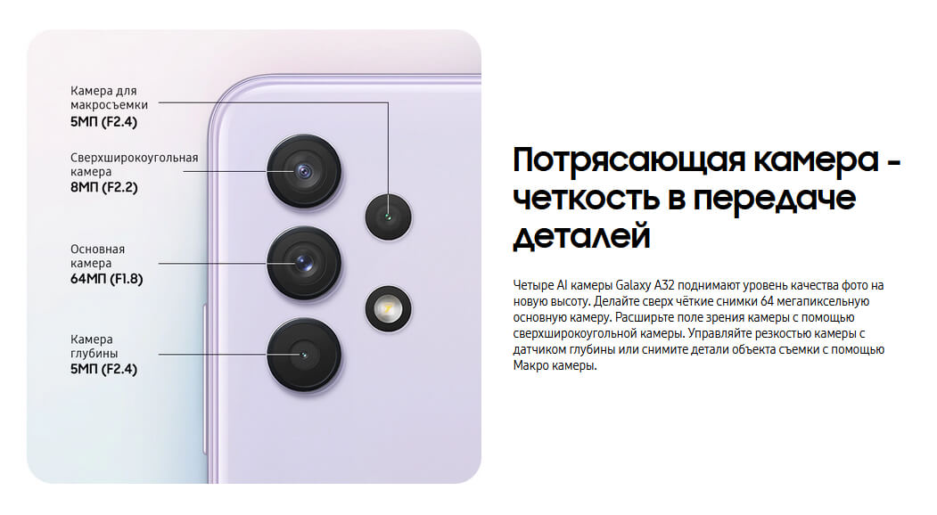 телефон Samsung Galaxy A32 4/128 GB Чёрный