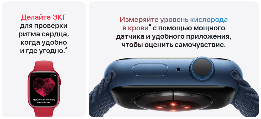 купить Apple Watch Series 7 45 мм Алюминий Тёмная ночь MKN53RU-A