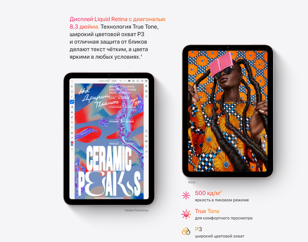 планшет Apple iPad mini 2021 256 GB Wi-Fi + Cellular Starlight MK8H3